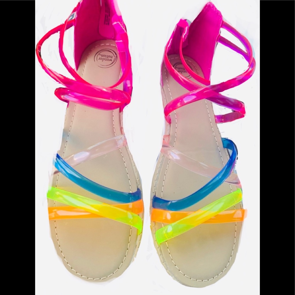 Colorful jelly sandals